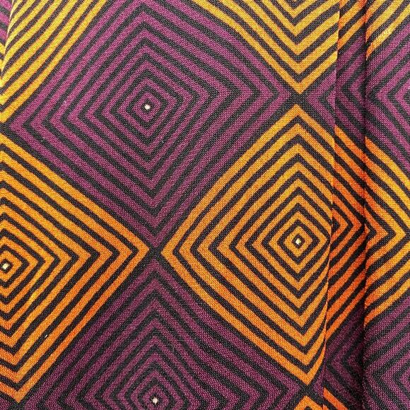 LuLaRoe Madison Skirt S Small Purple Orange Diamond NWT It has Pockets Fall - Picture 4 of 7